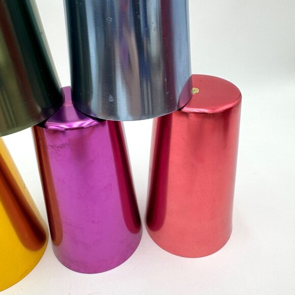 Set Of 5 Anodized Aluminum Tumblers - Multi Colored Cups Retro vintage vibe - Picture 3 of 11